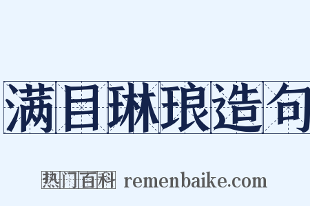 满目琳琅造句是什么意思的图片